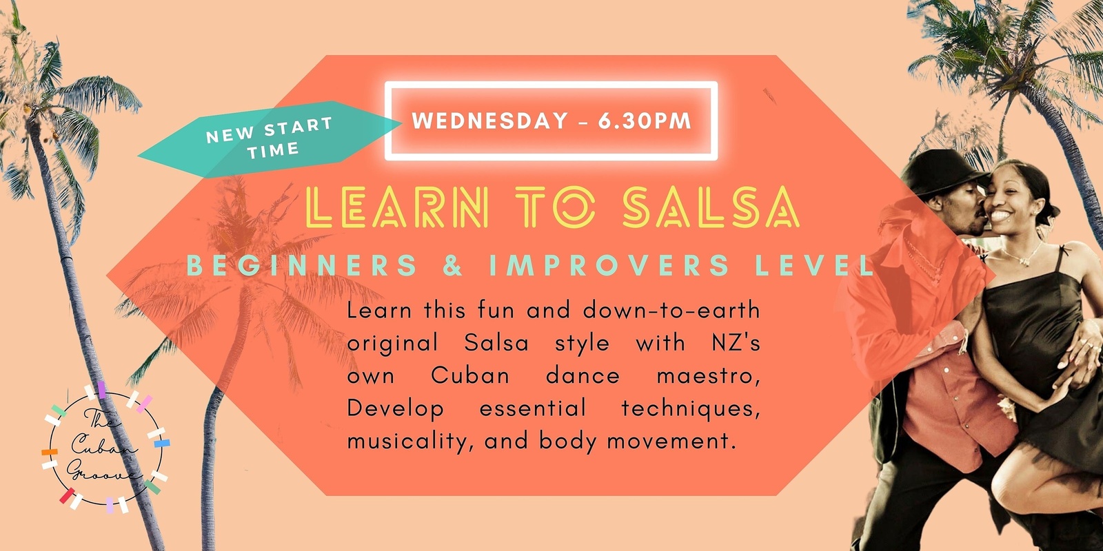 Banner image for LEARN TO DANCE SALSA & RUEDA DE CASINO for BEGINNERS & IMPROVERS