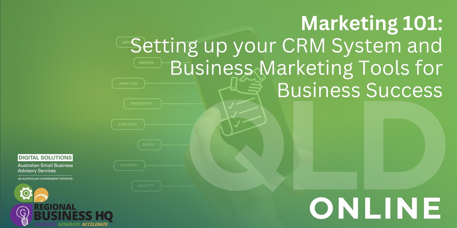 Banner image for Marketing 101: Setting up your CRM System and Business Marketing Tools for Business Success