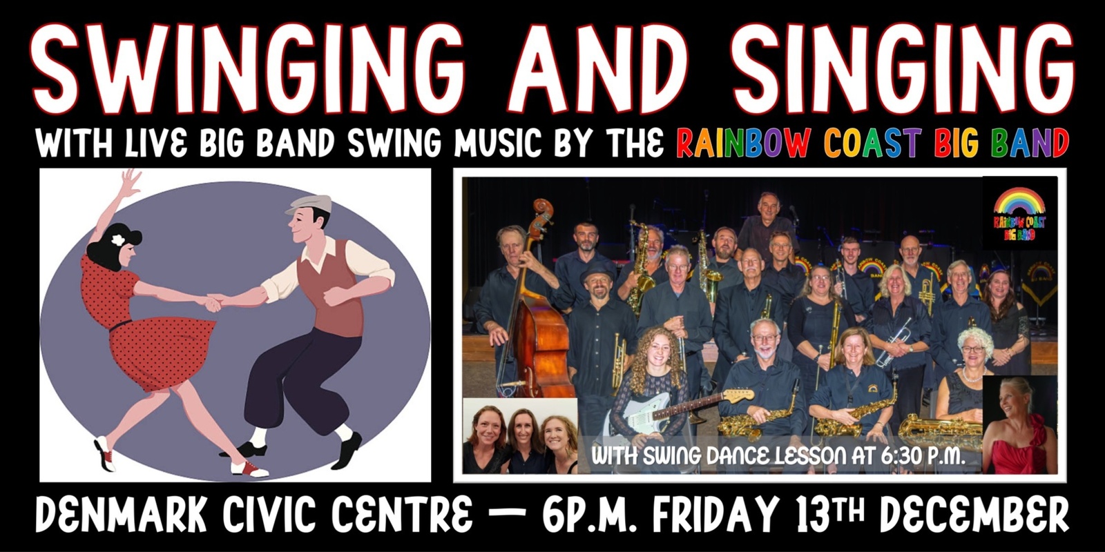 Banner image for Swinging and Singing with Rainbow Coast Big Band at Denmark Civic Centre