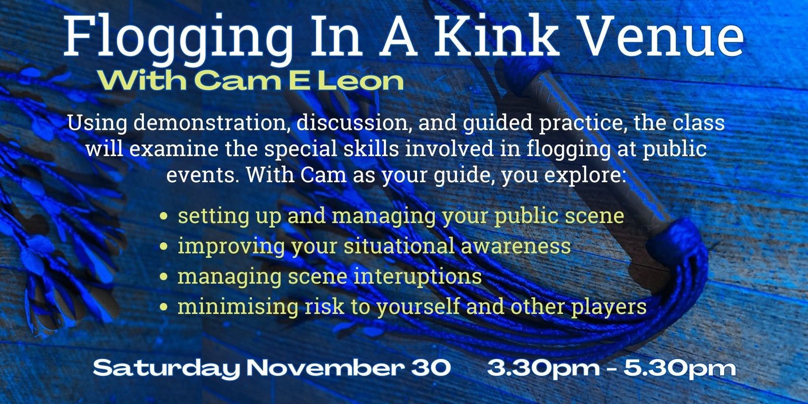 Banner image for Flogging In A Kink Venue