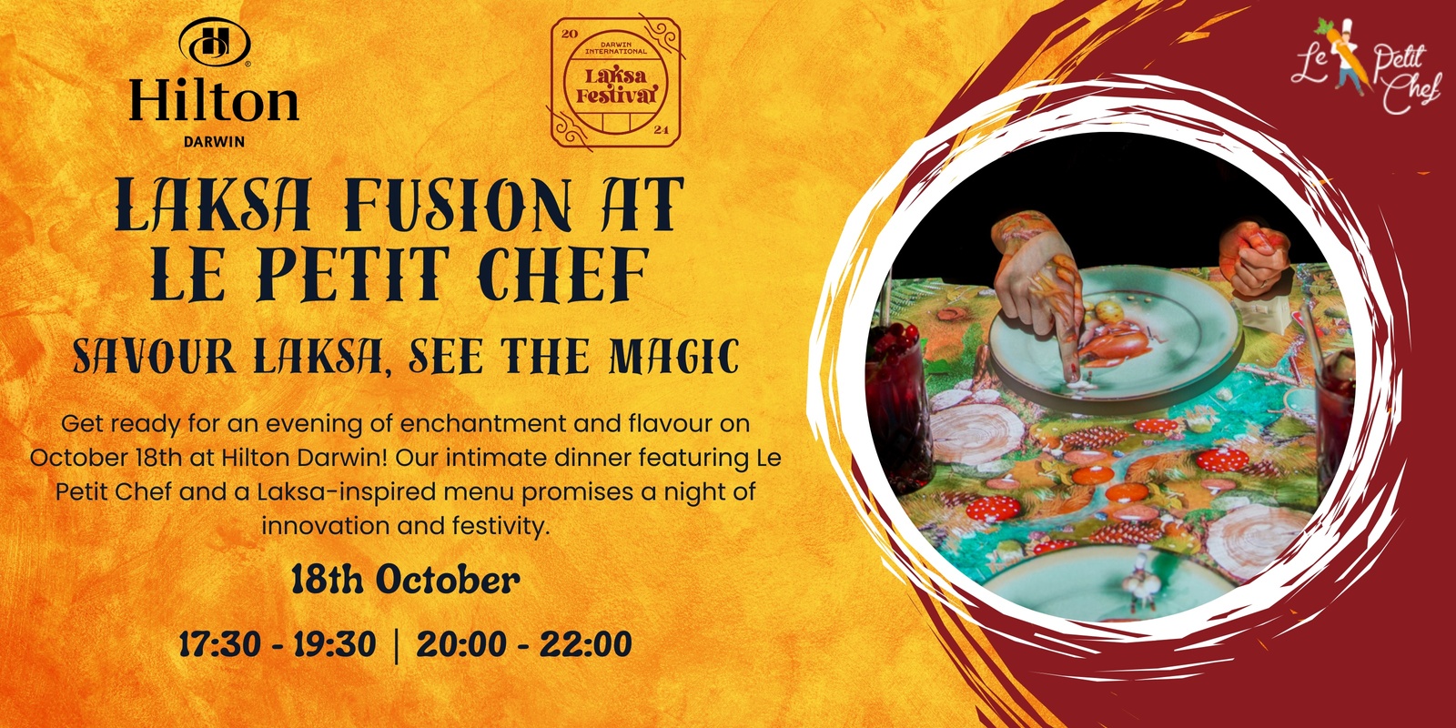 Banner image for Laksa Fusion at Le Petit Chef - Savor Laksa, see the MAGIC!