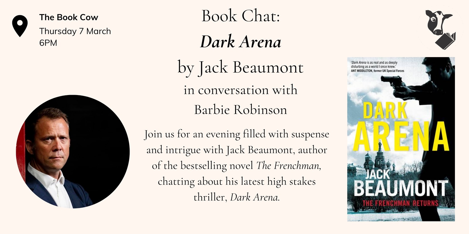 Book Chat Dark Arena by Jack Beaumont Humanitix