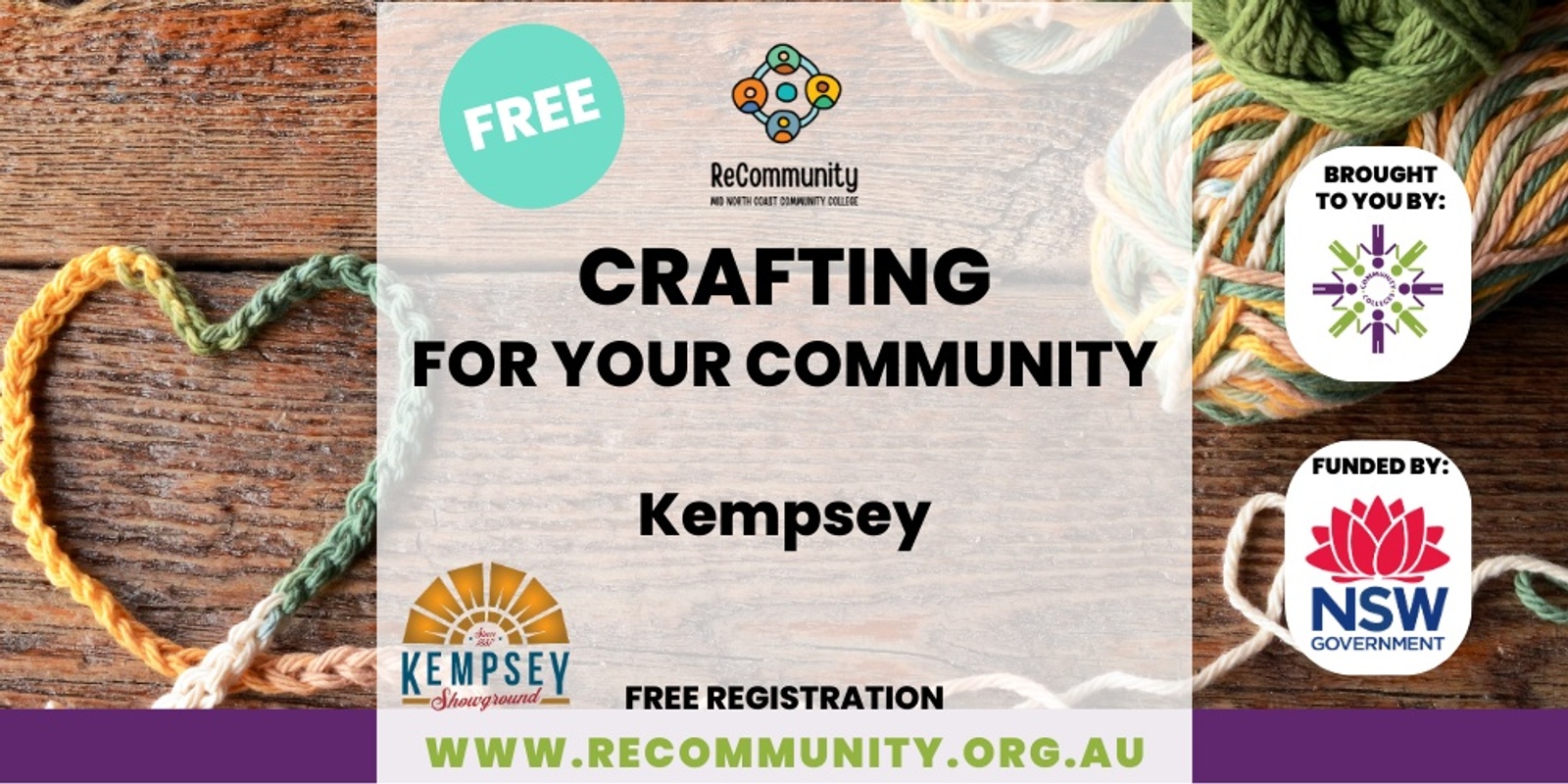 Banner image for Crafting for your Community | KEMPSEY