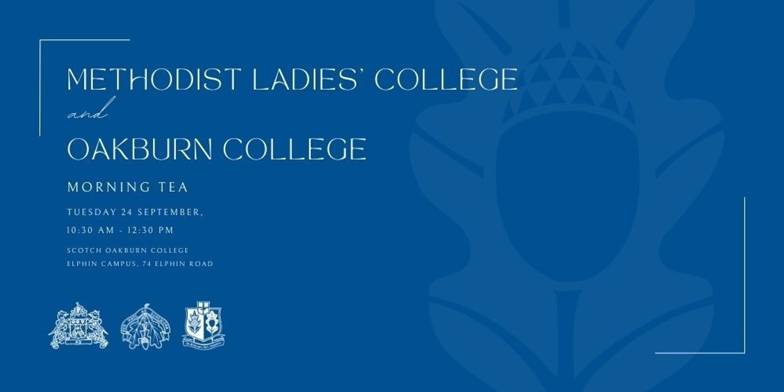 Banner image for Methodist Ladies' College and Oakburn College Morning Tea