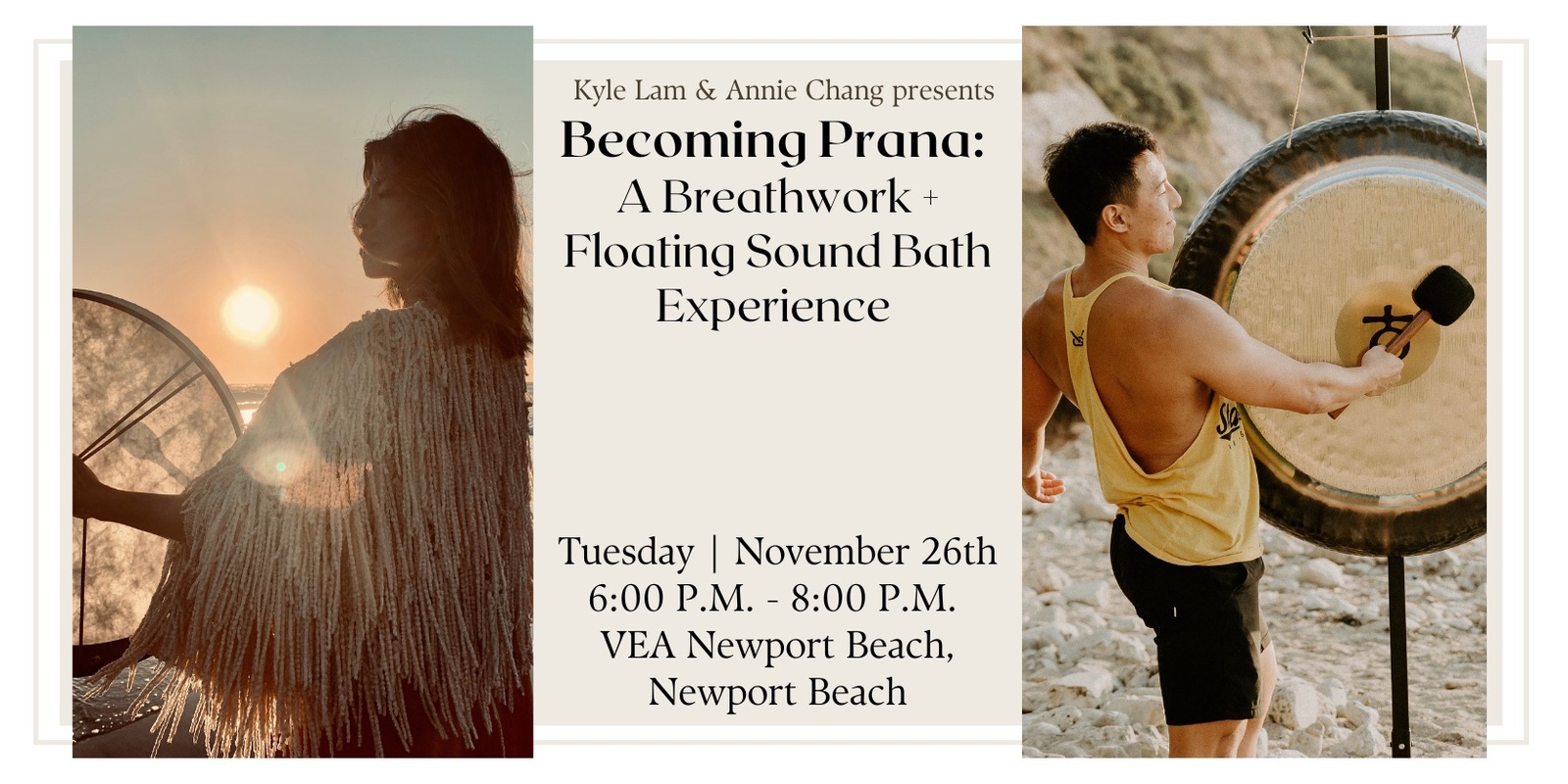 Banner image for Becoming Prana: A Breathwork + Floating Sound Bath with Annie Chang (Newport Beach)