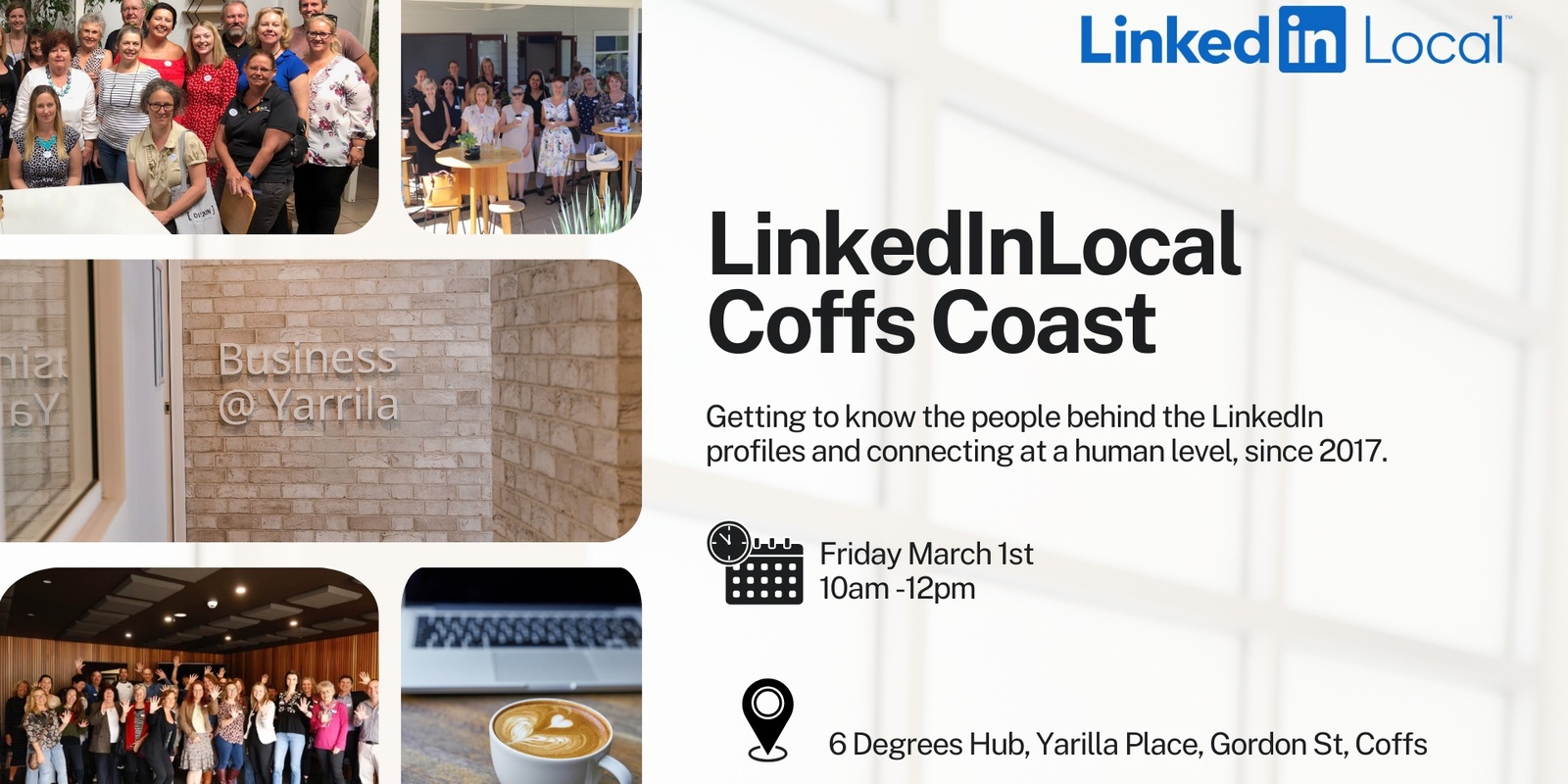 Banner image for LinkedInLocal Coffs Coast March Event