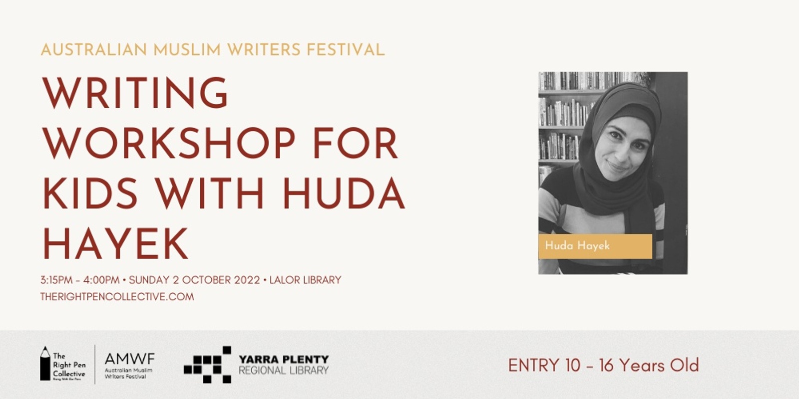 Banner image for Writing Workshop for Kids with Huda Hayek