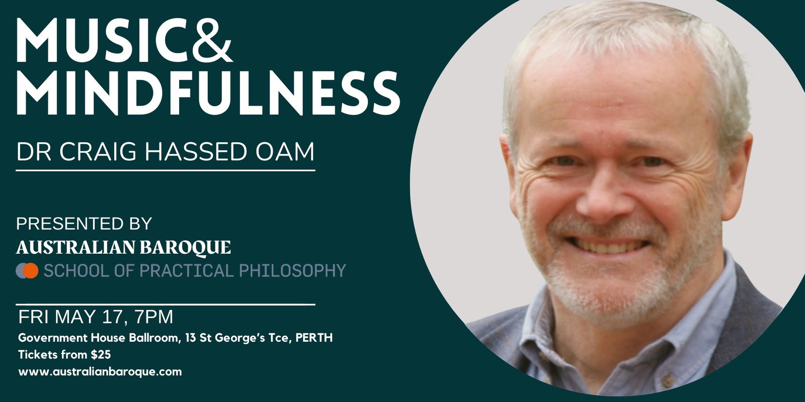 Banner image for Music and Mindfulness with Dr Craig Hassed OAM