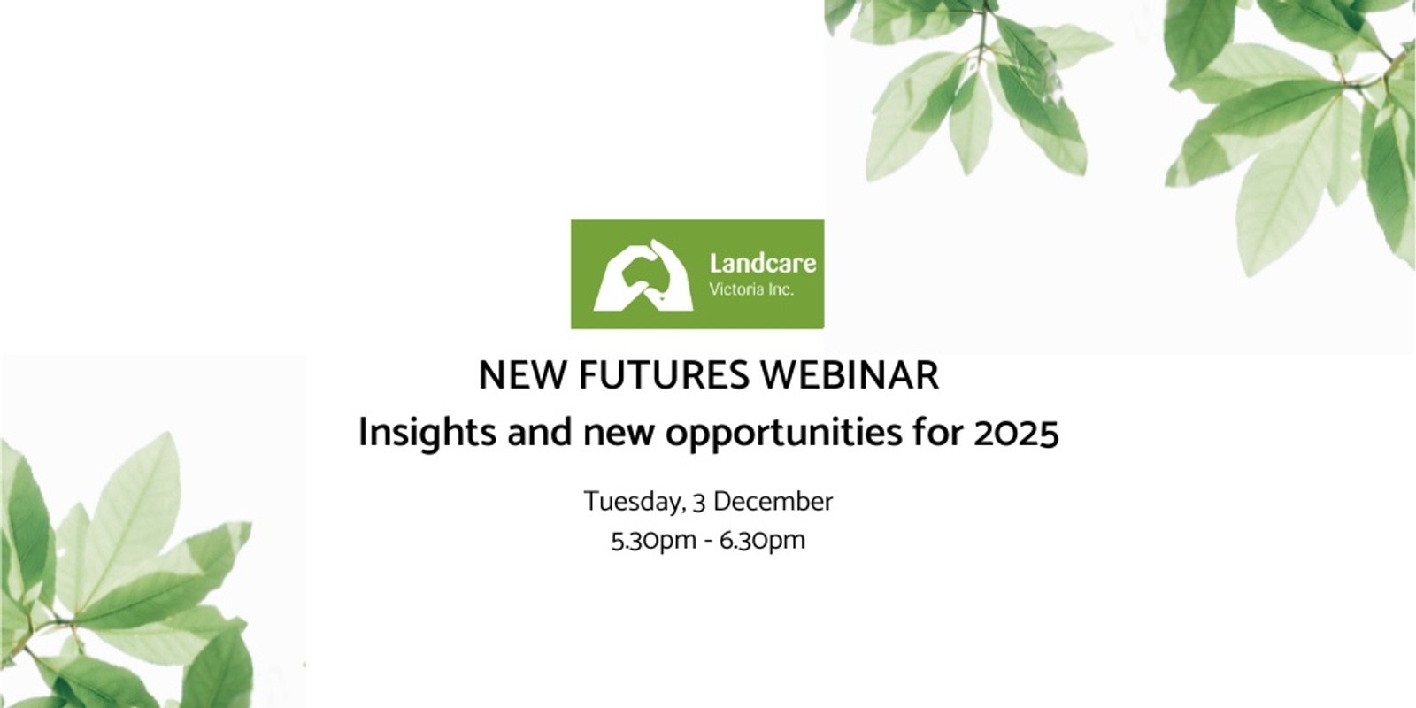 Banner image for New Futures Webinar: Insights and new opportunities for 2025