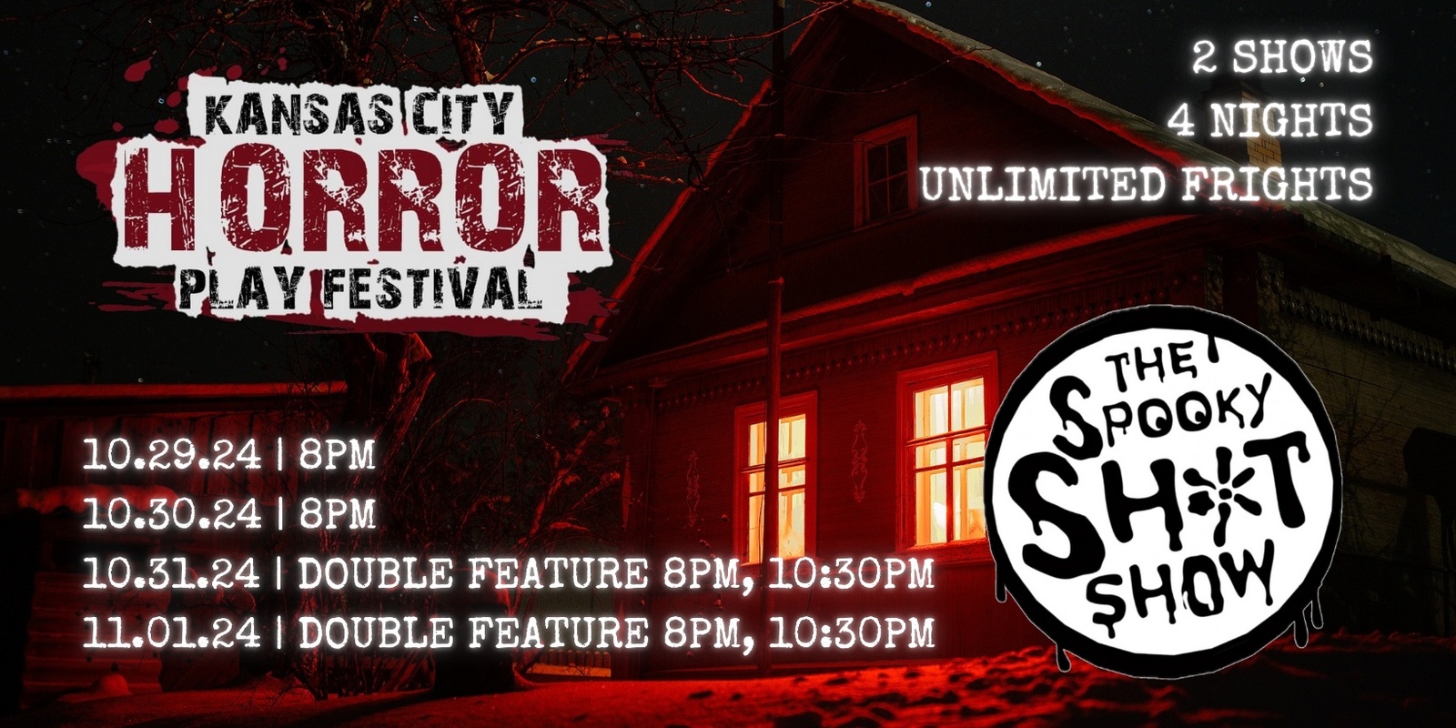 The Kansas City Horror Play Festival's banner