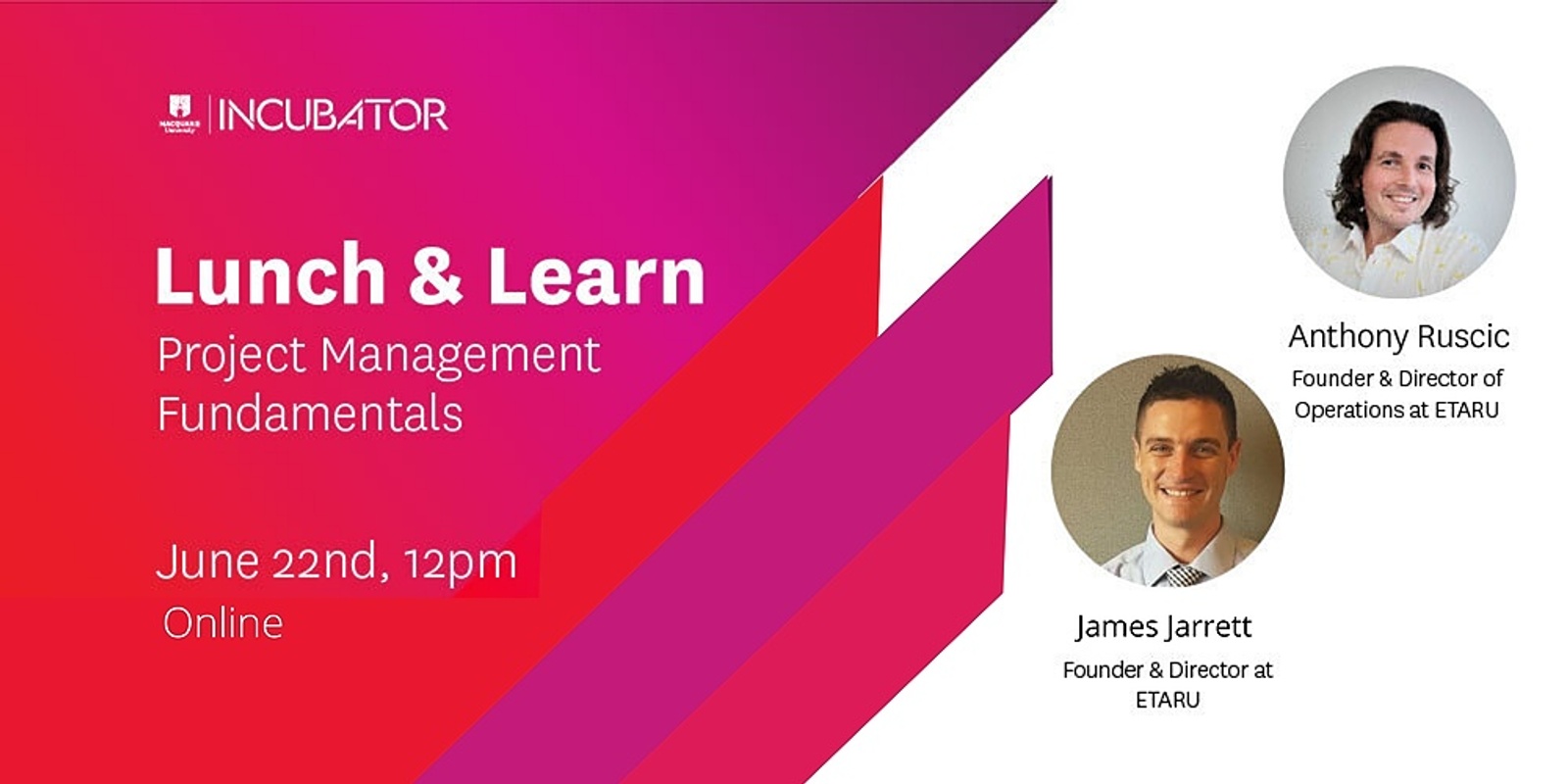 Banner image for MQ Incubator Lunch & Learn | Project Management Fundamentals