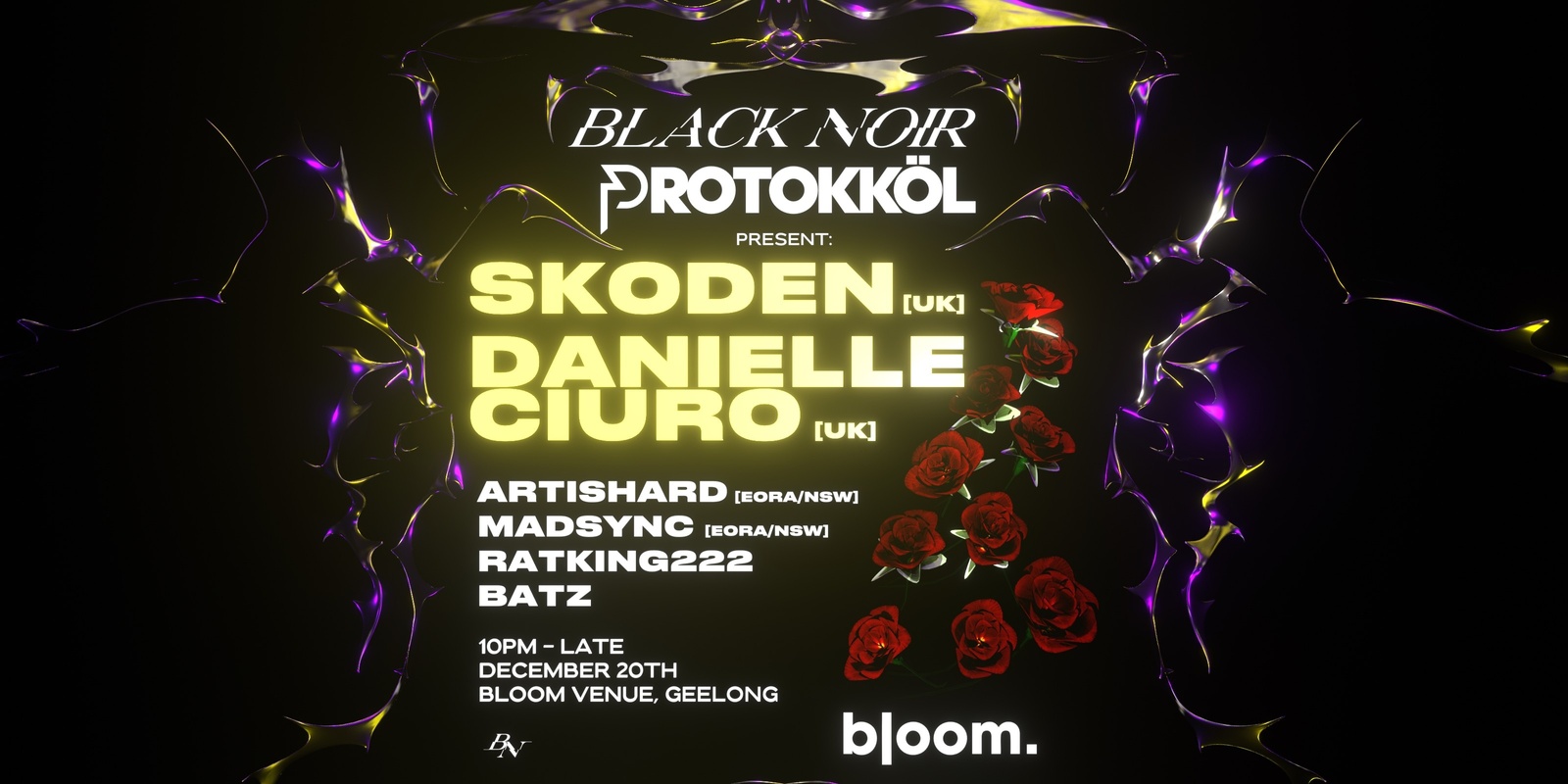 Banner image for BLACK NOIR & PROTOKKOL presents: SKODEN & DANIELLE CIURO [UK] 