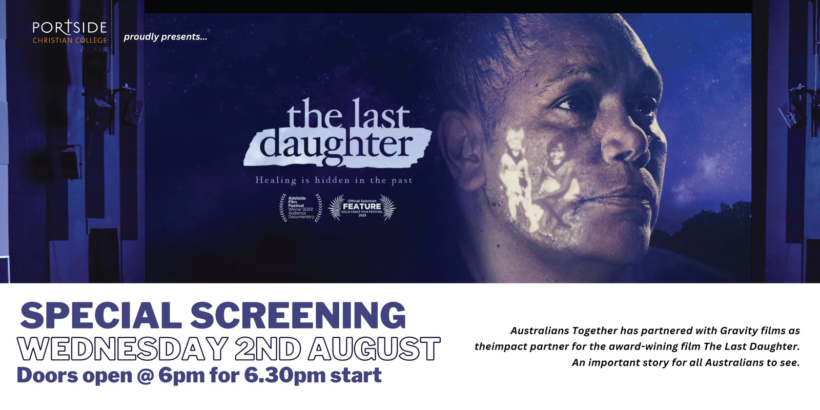 Banner image for Portside Christian College's Special Screening of The Last Daughter