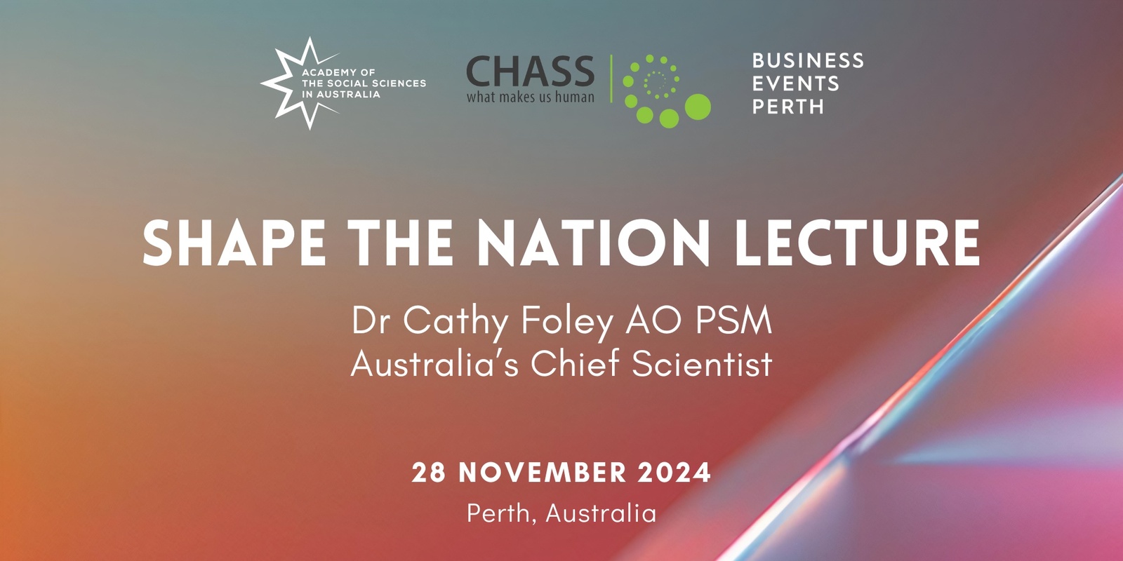 Banner image for 2024 Shape the Nation Lecture: Dr Cathy Foley AO PSM