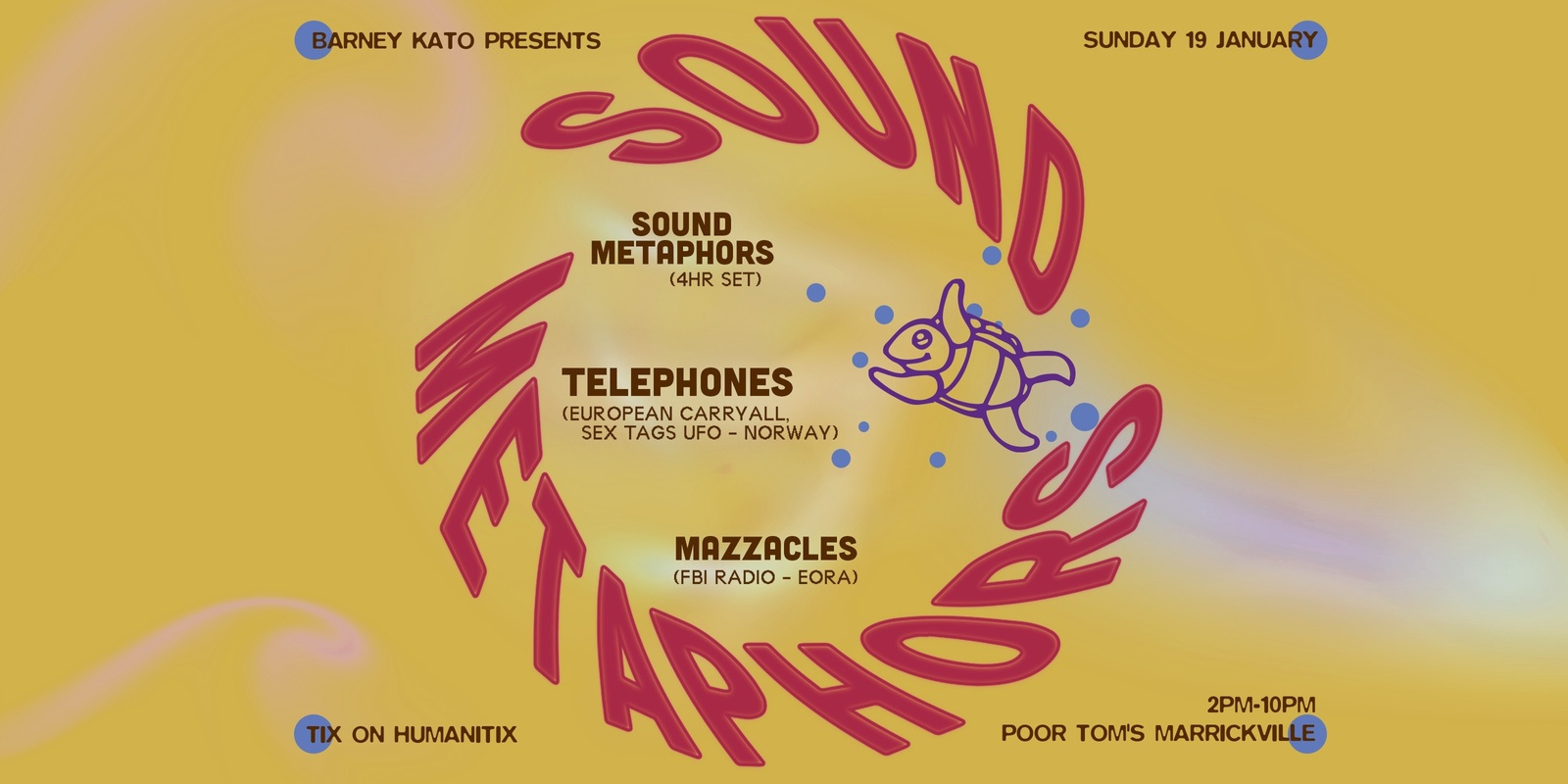 Banner image for Sound Metaphors DJs (GER), Telephones (NOR), Mazzacles presented by Barney Kato