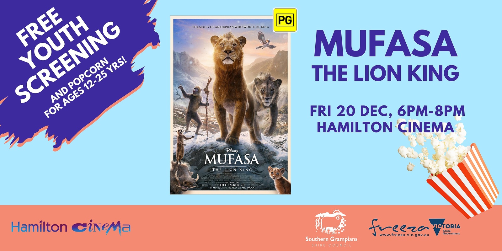 Banner image for Free Youth Movie Screening - Mufasa