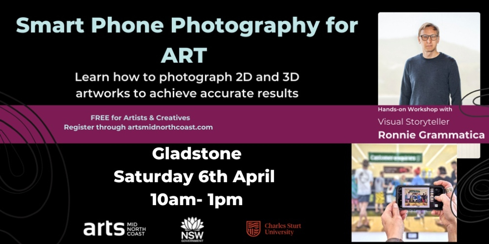 Banner image for Smart Phone Photography for ART- Gladstone