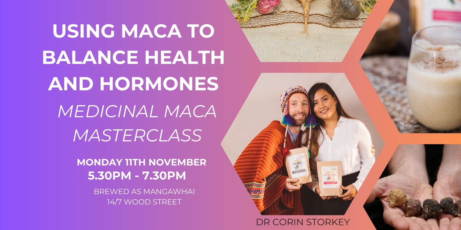 Banner image for Using maca to balance health and hormones - medicinal maca masterclass