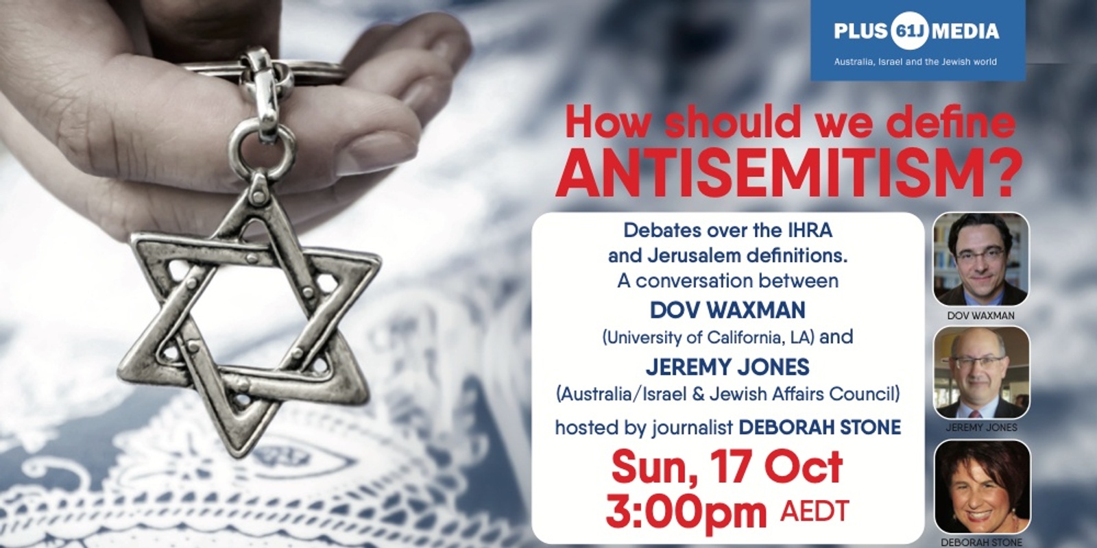 Banner image for How should we define antisemitism? A conversation between Dov Waxman and Jeremy Jones