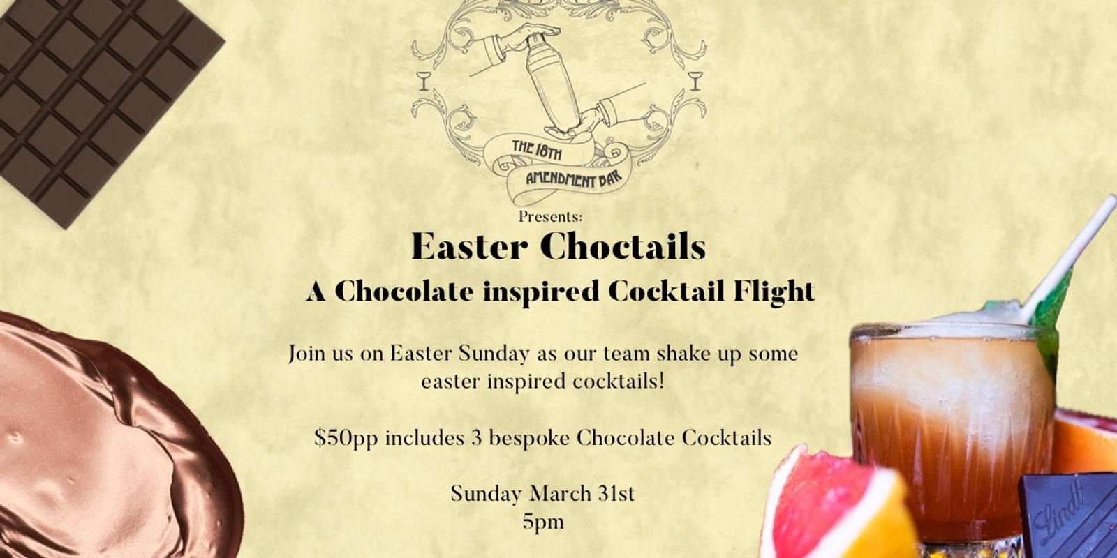 Banner image for 18th Amendment Bar Presents: Easter Choctails