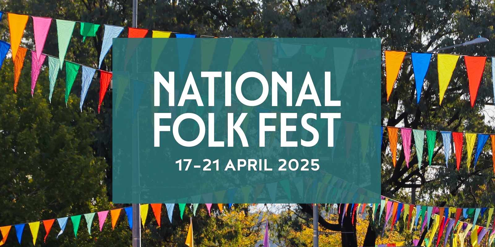 National Folk Festival's banner