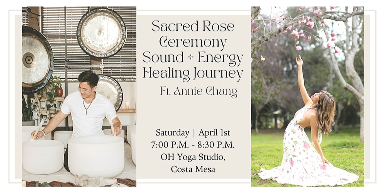 Banner image for Sacred Rose Ceremony: A Sound + Energy Healing Experience with Annie Chang + CBD (Costa Mesa)