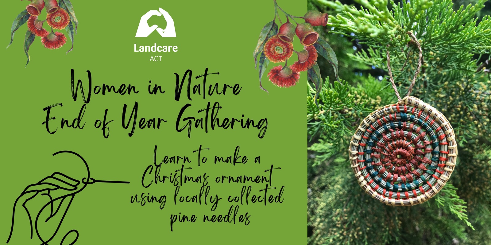 Banner image for Feeling Festive - Weaving a Pine Needle Ornament