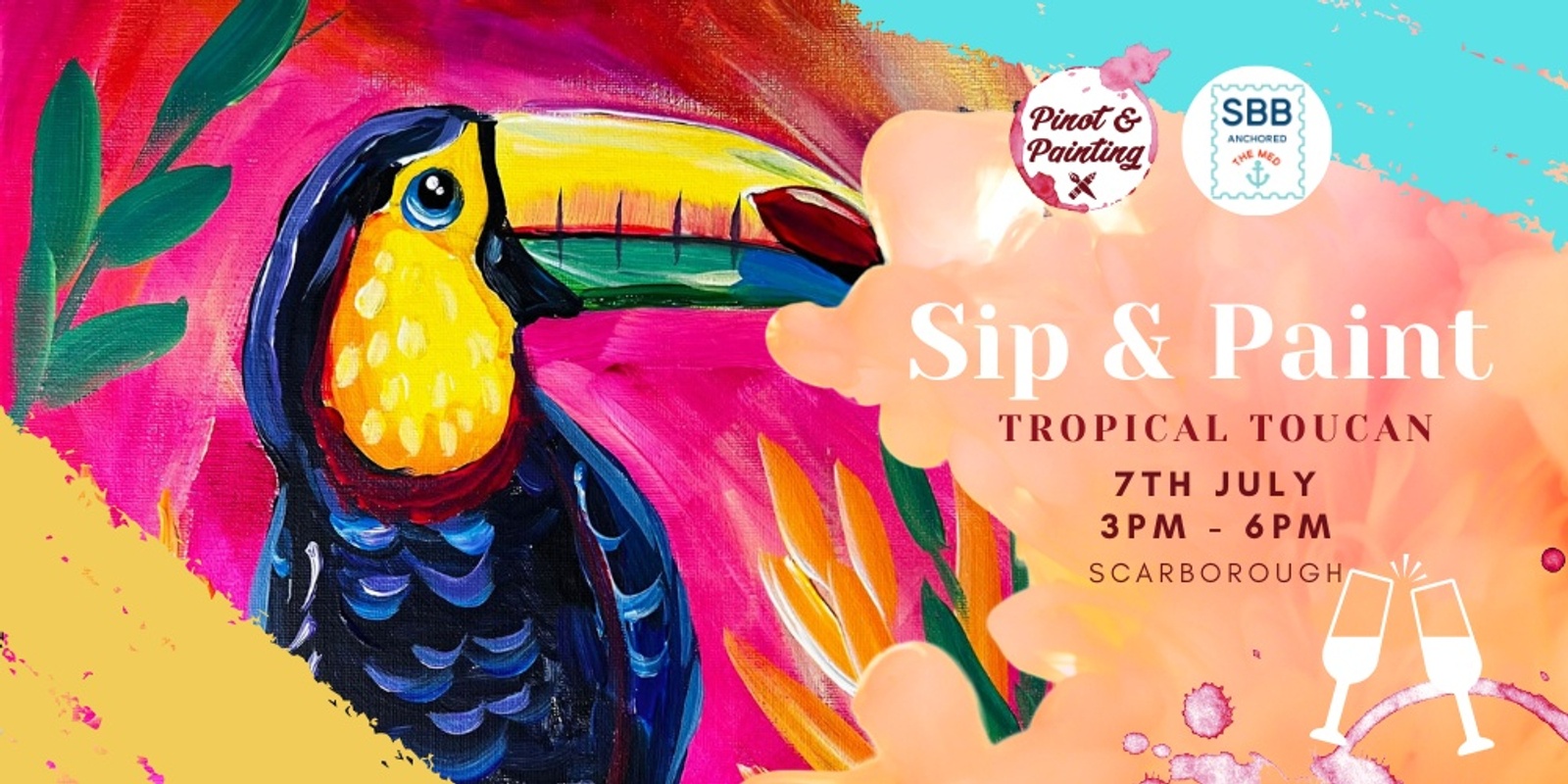 Banner image for Tropical Toucan - Sip & Paint @ Scarborough Beach Bar
