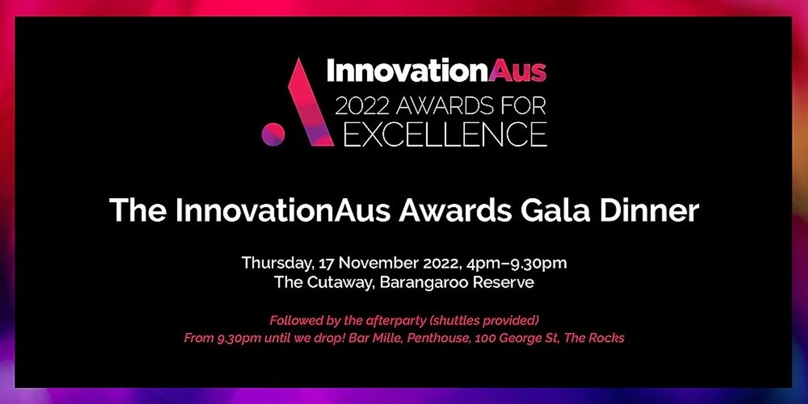 Banner image for The InnovationAus Awards for Excellence 2022
