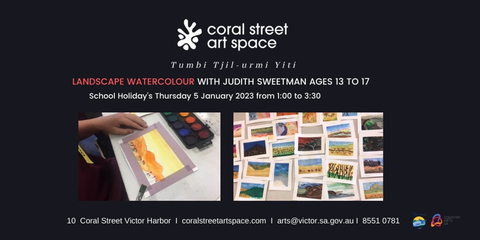 Banner image for  School Holiday's Landscape Watercolour Workshop with Judith Sweetman (13 to 17 years)