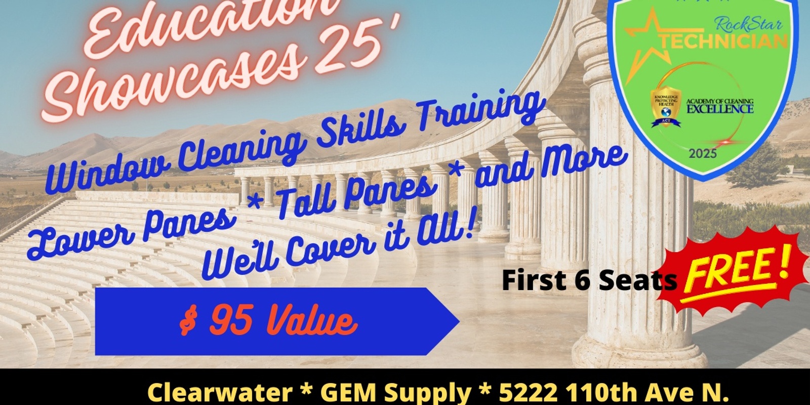 Banner image for Education Showcase * Window Cleaning Tips *Clearwater * 5/14/25