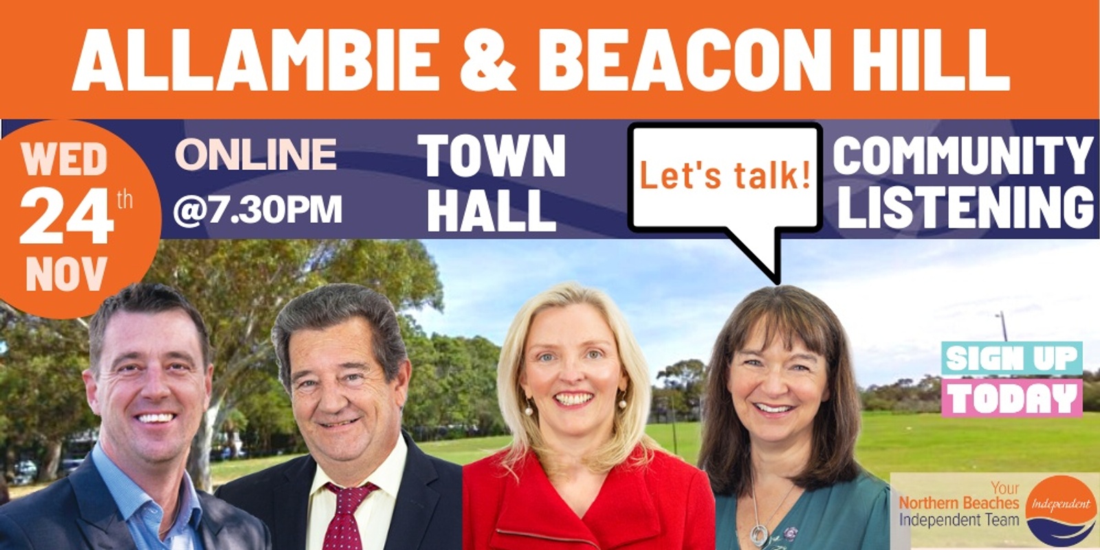 Banner image for Allambie & Beacon Hill - Community Listening Town Hall