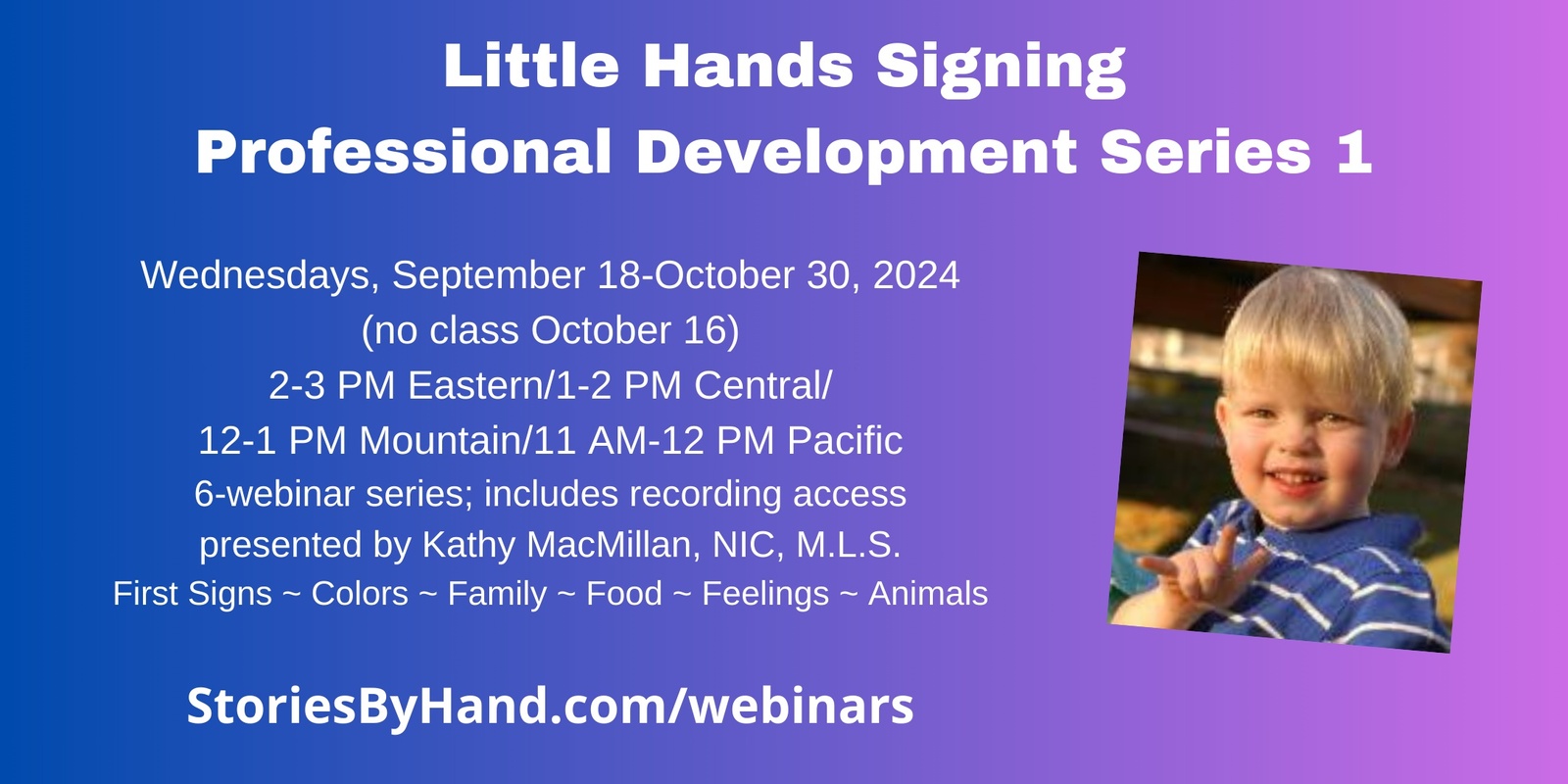 Banner image for Little Hands Signing Professional Development Series 1
