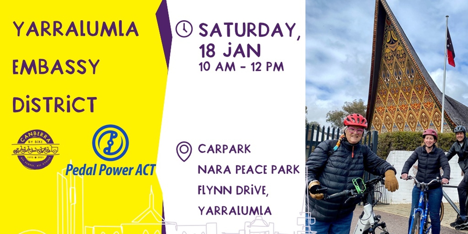 Banner image for Yarralumla Embassy District tour ($15-25. Moderate: 3 hills, 10km)