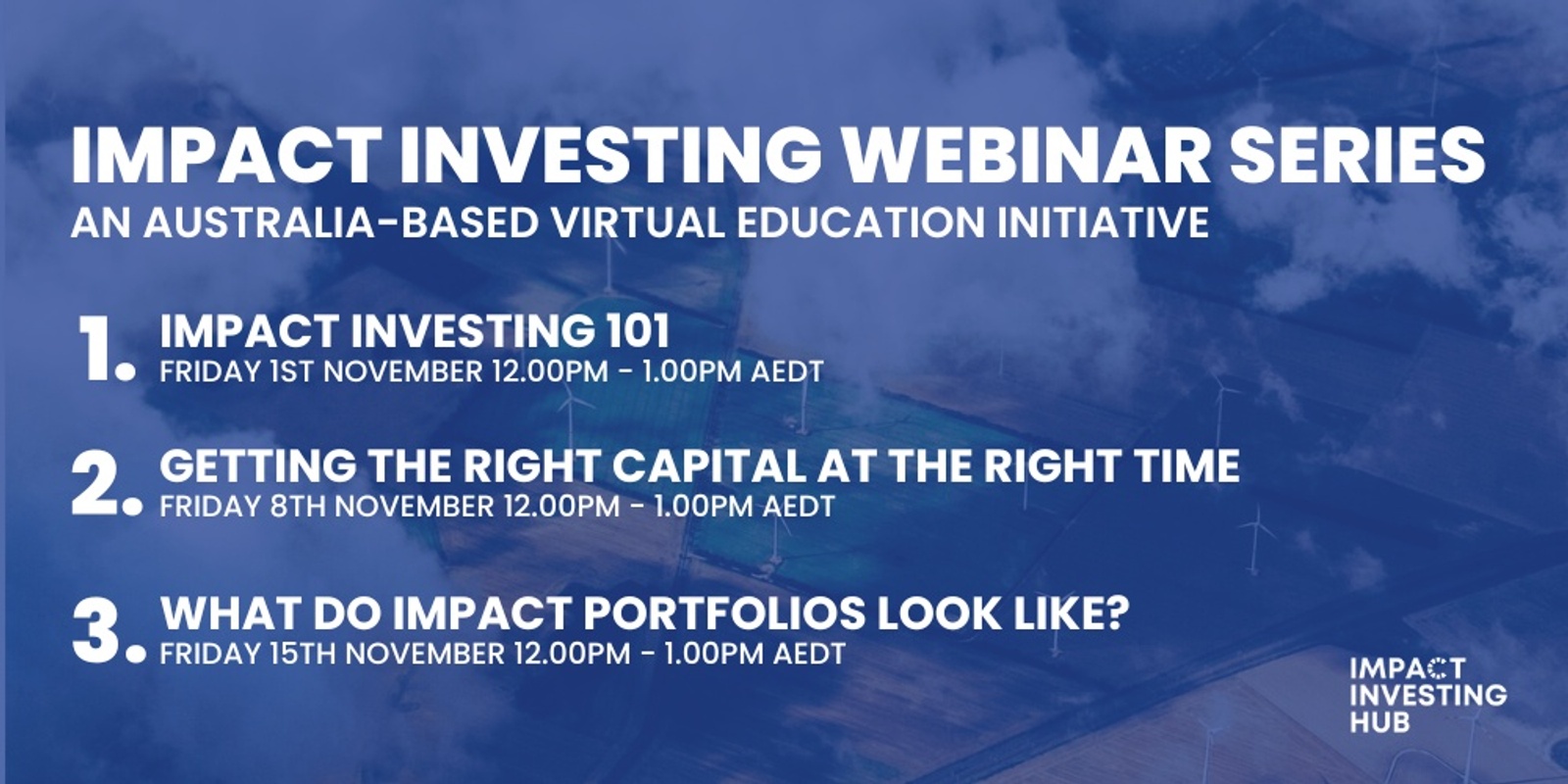 Banner image for Impact Investing Education Series