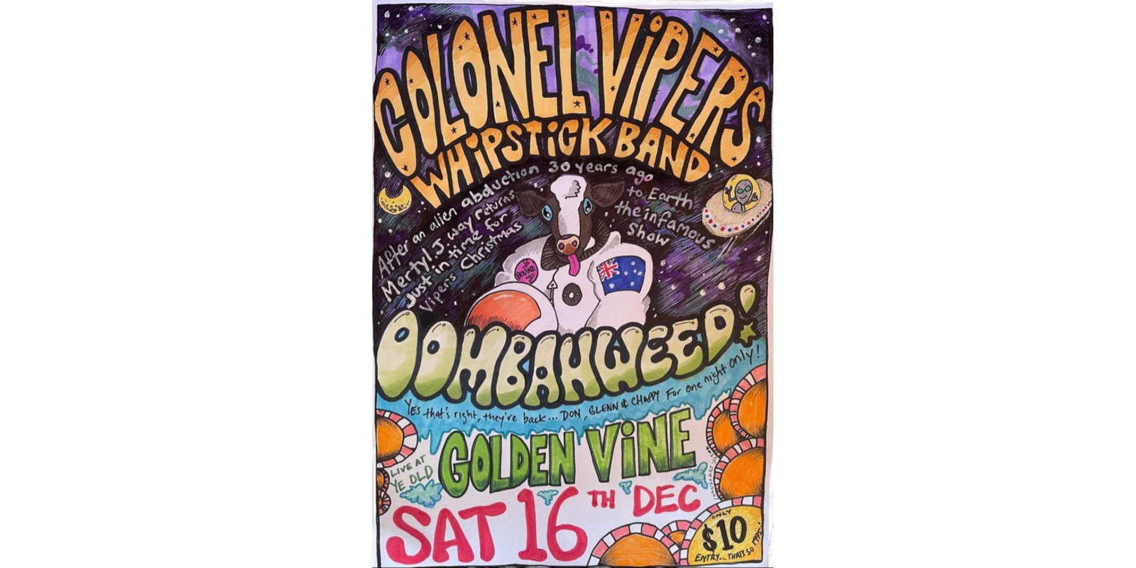 Banner image for Colonel Vipers Whipstick Band@Golden Vine 