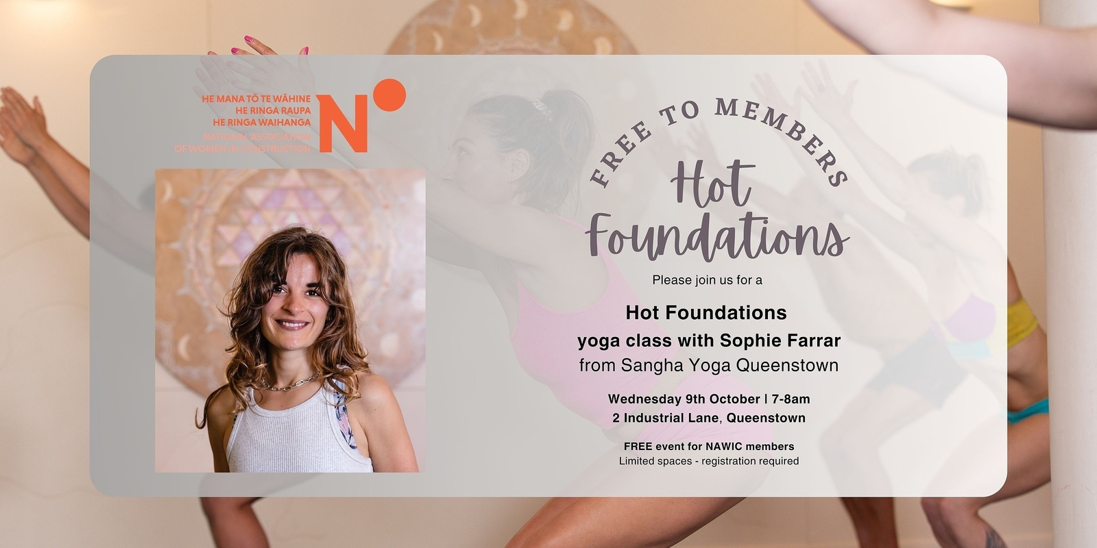 Banner image for NAWIC Queenstown - Hot Yoga 