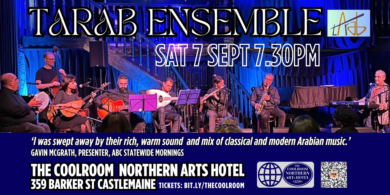 Banner image for Tarab Ensemble`~ Classical Arabic music with a Twist
