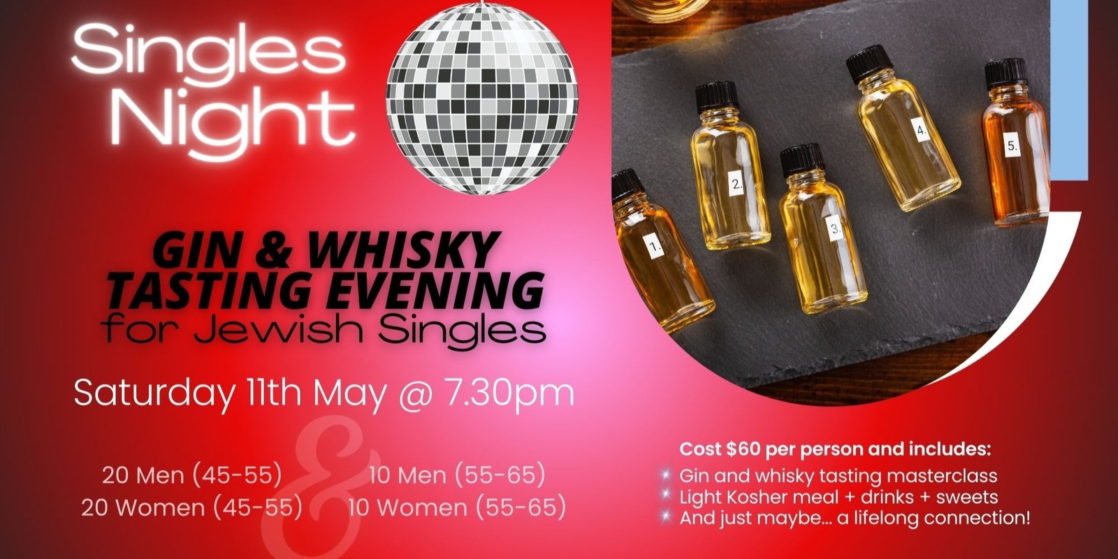 Banner image for Singles Night  - Gin & Whiskey Tasting Evening