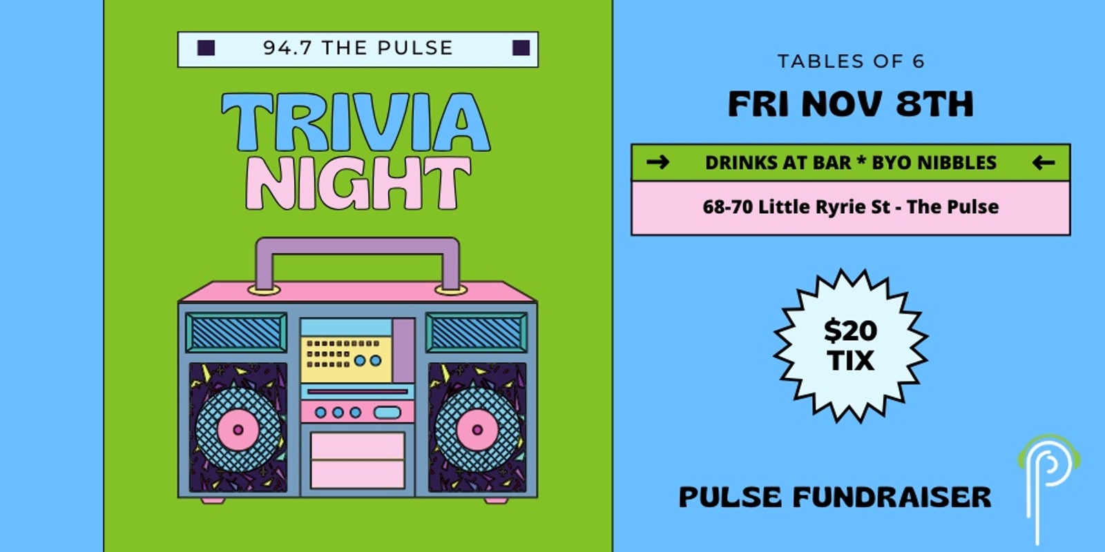 Banner image for 94.7 The Pulse Trivia Night