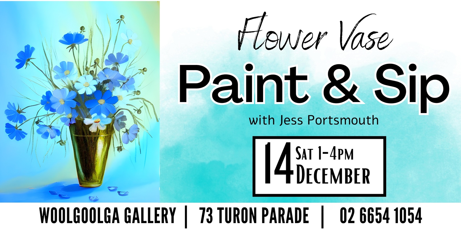 Banner image for Flower Vase - Paint & Sip @Woolgoolga Gallery with Jess Portsmouth