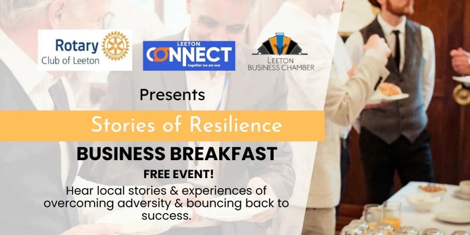 Banner image for Stories of Resilience Breakfast 27 November 2024