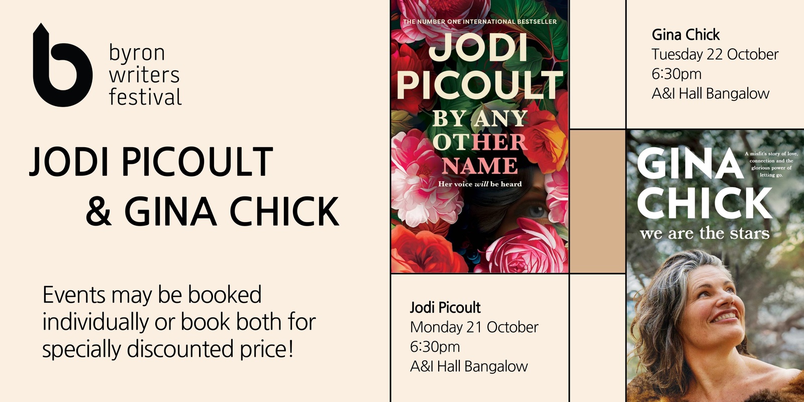 Banner image for Jodi Picoult 21 October & Gina Chick 22 October