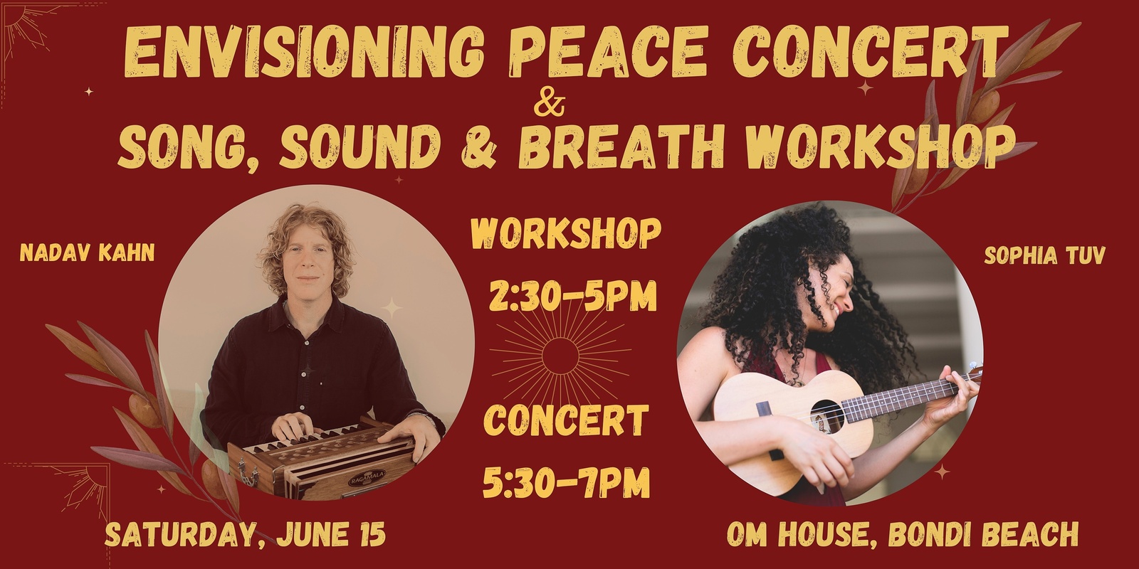 Banner image for  Envisioning Peace Concert + Song, Sound & Breath Workshop