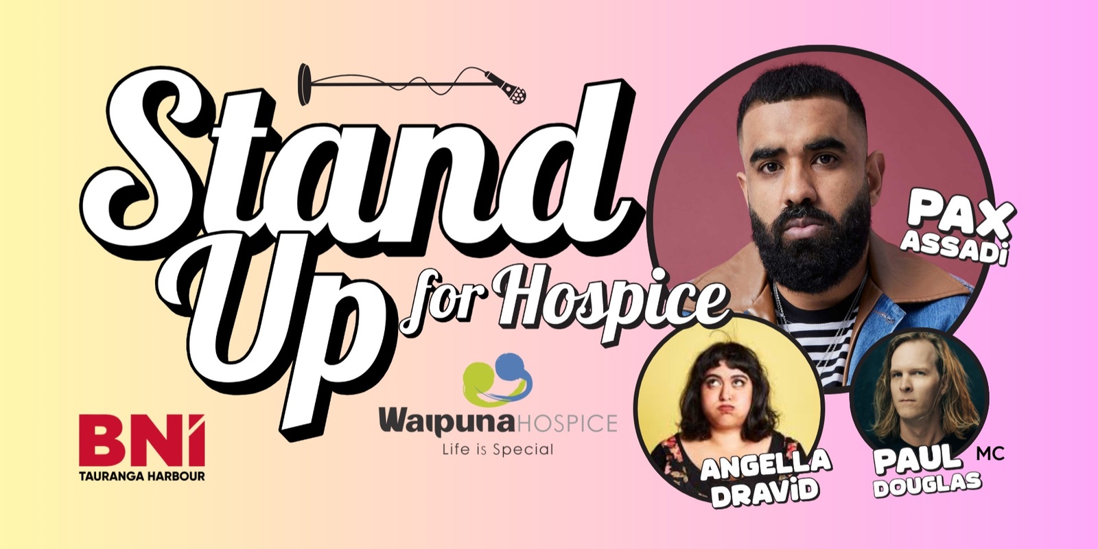 Banner image for Stand Up for Hospice - Comedy Night ft. Pax Assadi