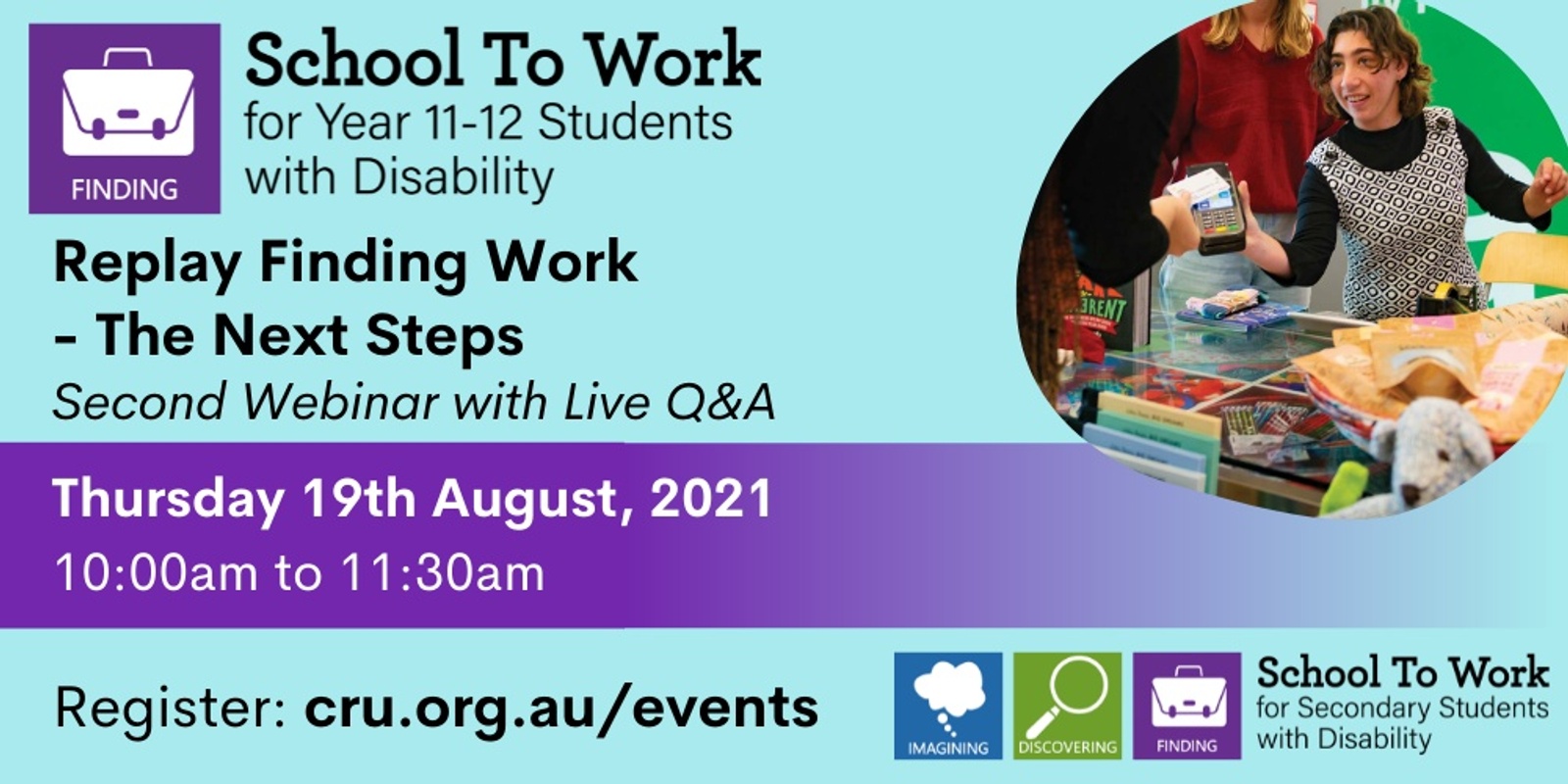 Banner image for Replay of Finding Work - The Next Steps in Years 11&12 with Live Q&A