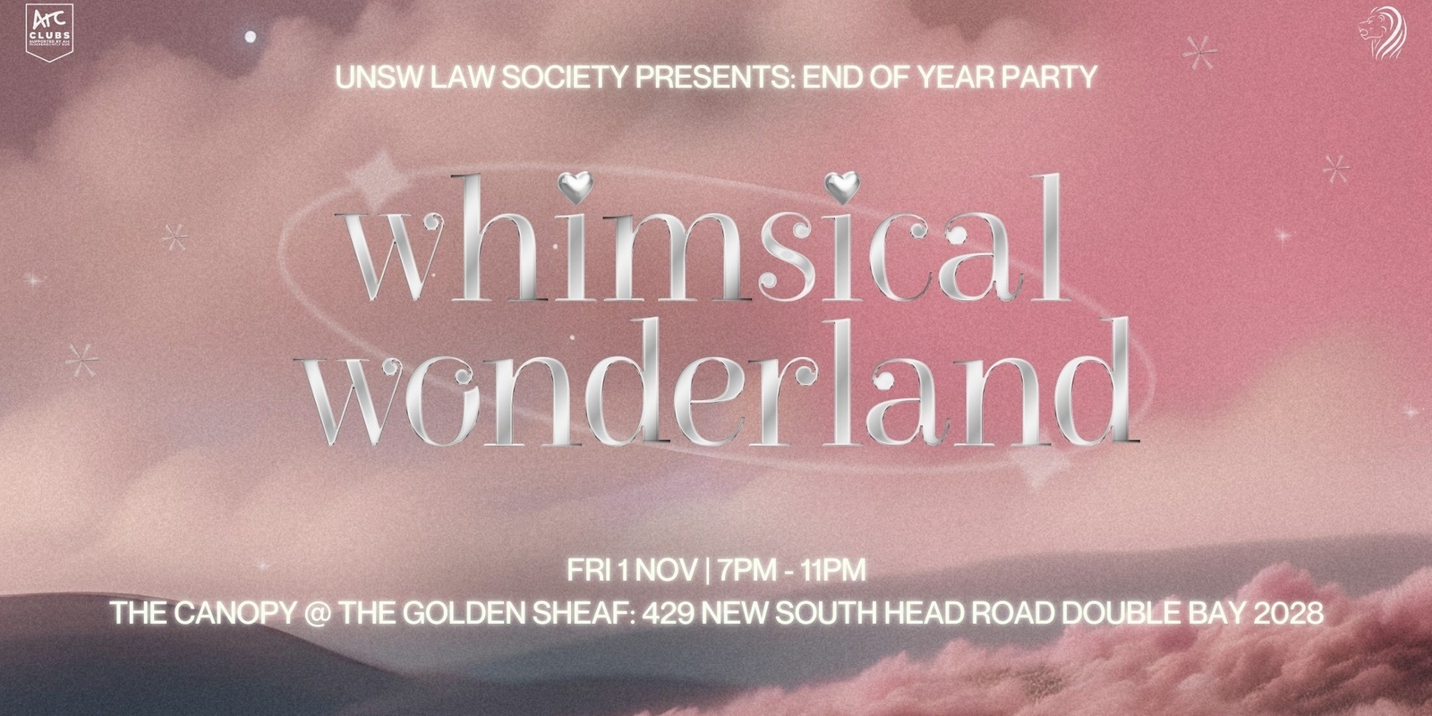 Banner image for UNSW Law Society End of Year Party: Whimsical Wonderland