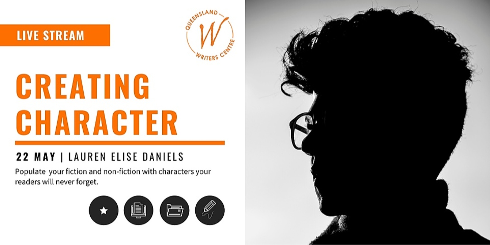 Banner image for LIVE STREAM: Creating Character with Lauren Elise Daniels