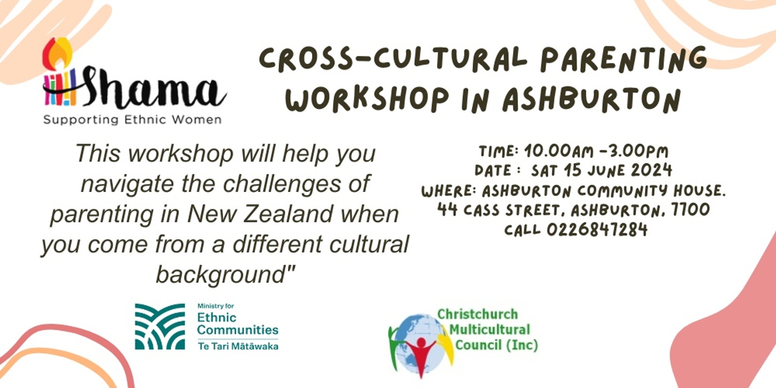 Banner image for  Cross-Cultural Parenting Workshop in Ashburton 2024