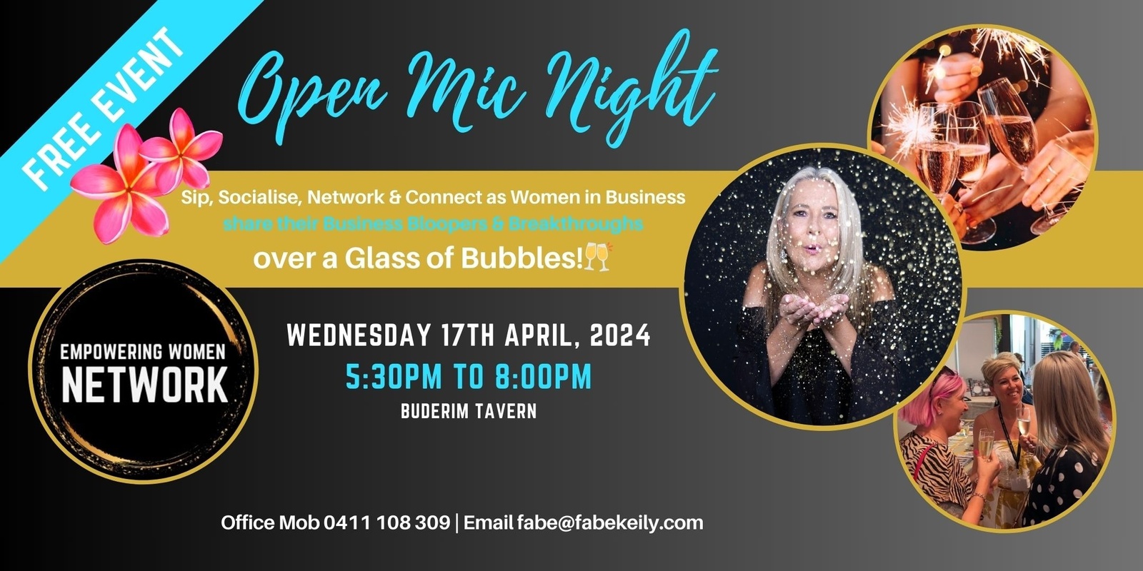 Banner image for Sunshine Coast: FREE Networking: Bubbles, Bloopers & Breakthroughs for Female Entrepreneurs